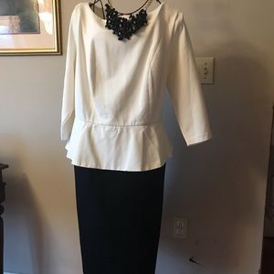 TALBOTS DRESS WITH PEPLUM NWT